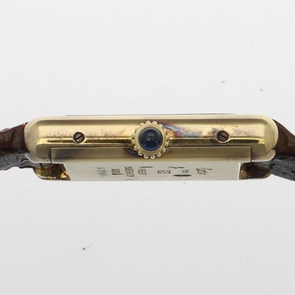 CARTIER Watches Gold Plated/leather Hand Winding - Picture 5 of 7